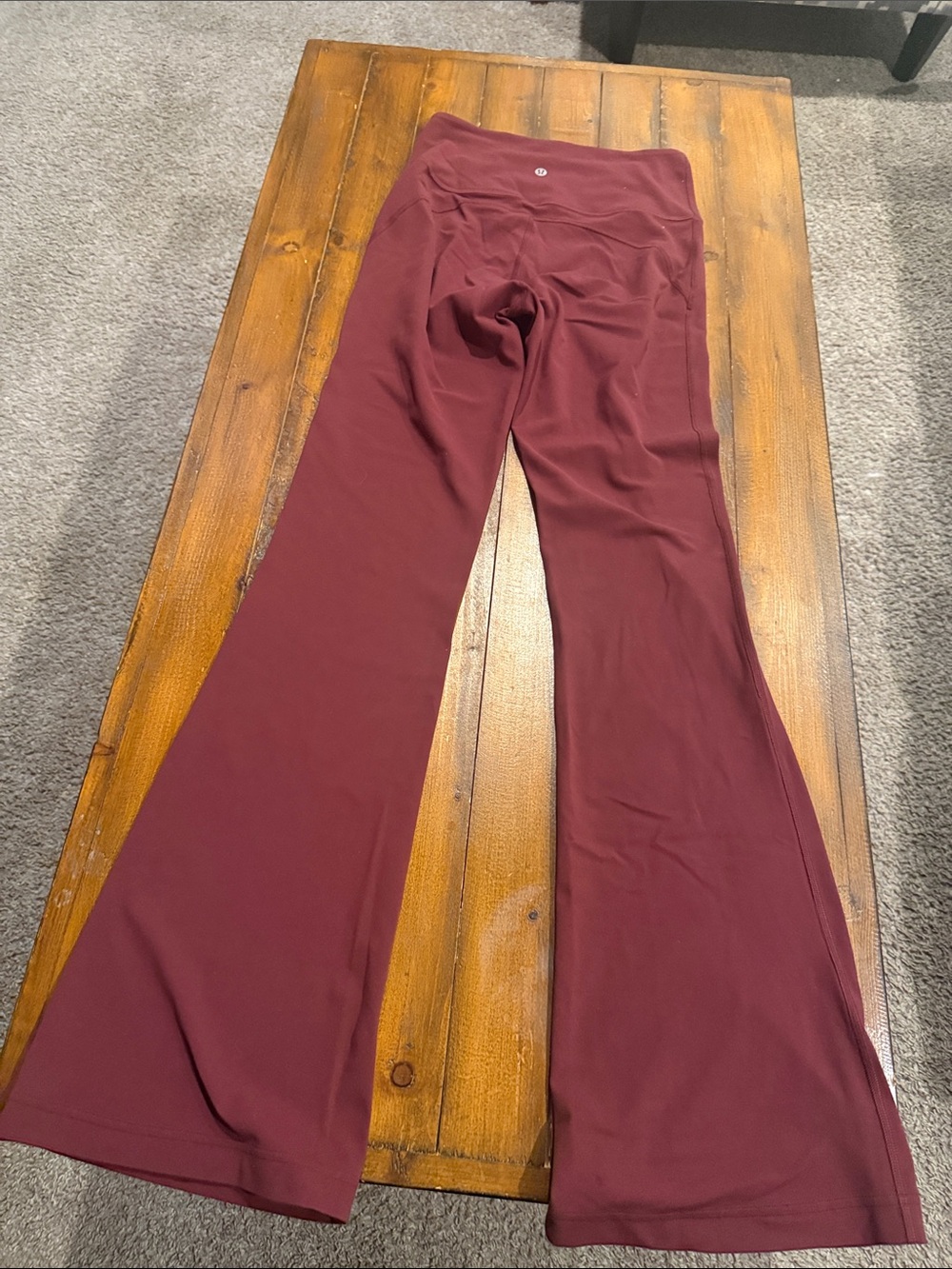 lululemon athletica Women's Burgundy Flared Yoga Pants